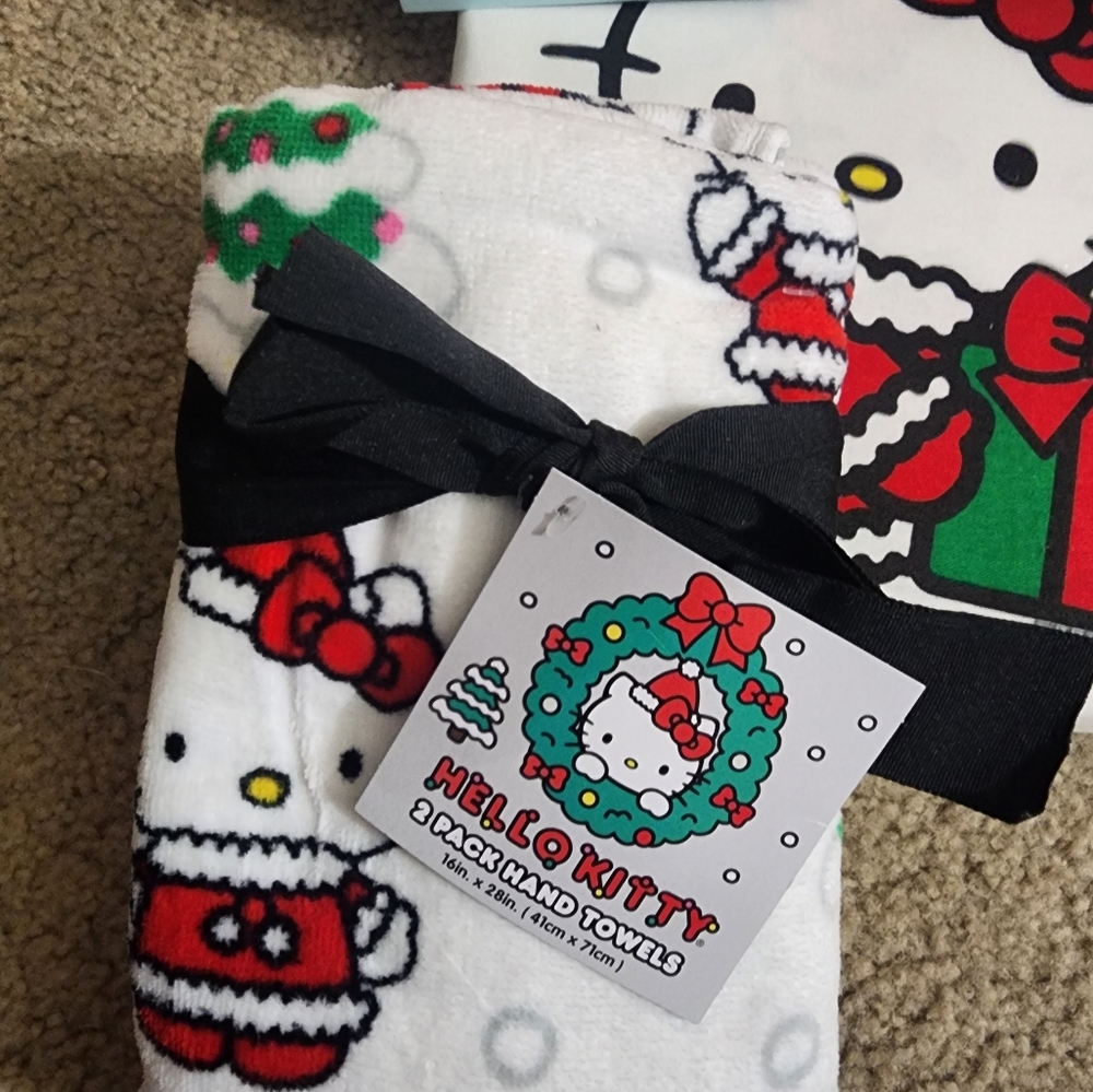 🎄✨️Nwt Hello Kitty Christmas bundle ( 6pc ) set for Bathroom🎄✨️ - Picture 6 of 10